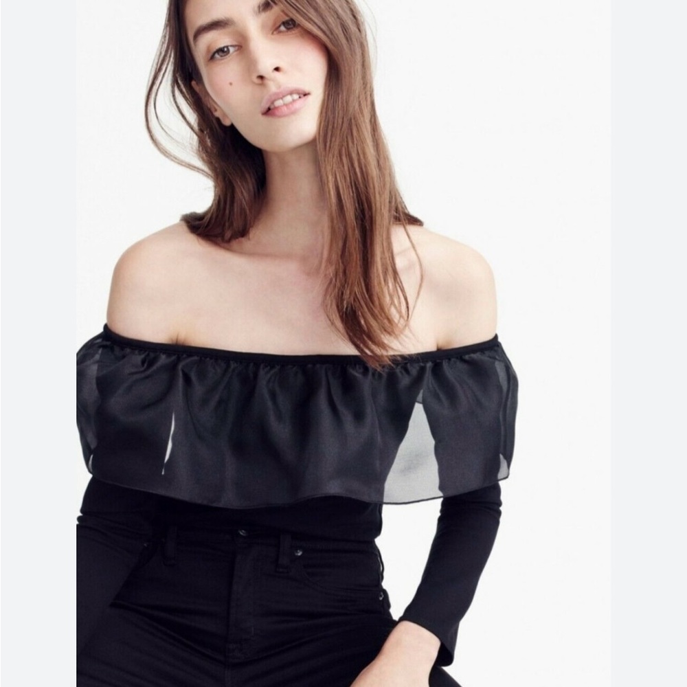 NWT Off the Shoulder JCrew Organza top